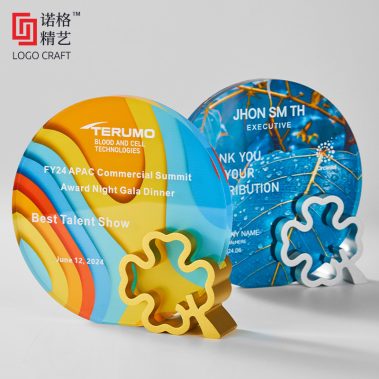 四叶草定制水晶彩印奖牌7