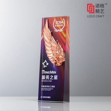 新款斜面水晶金属彩印奖杯11