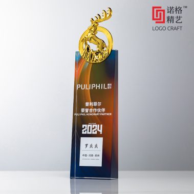 新款斜面水晶金属彩印奖杯12