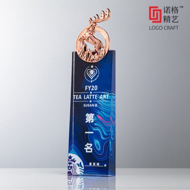 新款斜面水晶金属彩印奖杯14