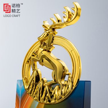 新款斜面水晶金属彩印奖杯17