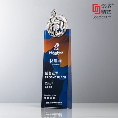 新款斜面水晶金属彩印奖杯7