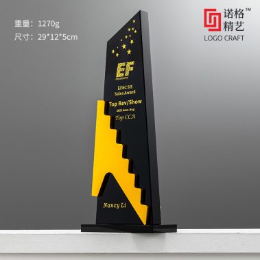 步步高升炫彩金属水晶奖杯13