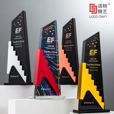 步步高升炫彩金属水晶奖杯4