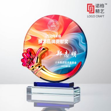 炫彩树脂水晶定制奖牌18