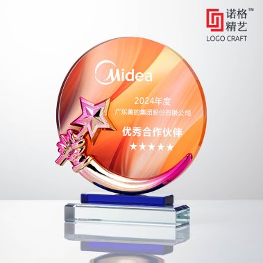炫彩树脂水晶定制奖牌19