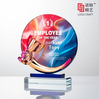 炫彩树脂水晶定制奖牌24