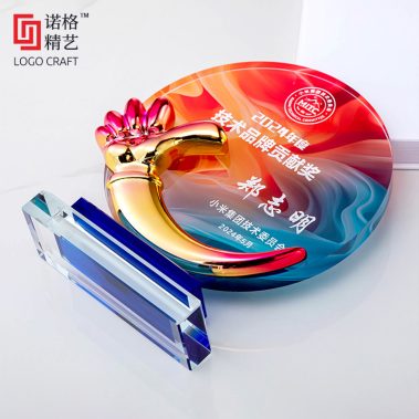 炫彩树脂水晶定制奖牌8