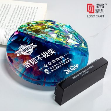 炫彩水晶彩印定制圆形奖牌11
