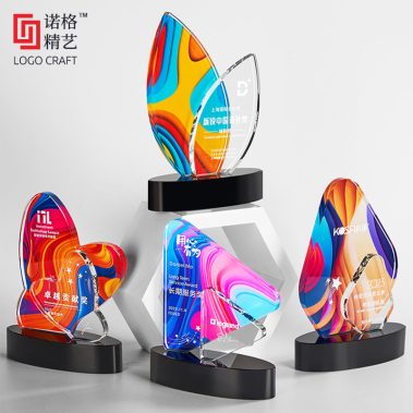 炫彩水晶彩印定制奖牌1