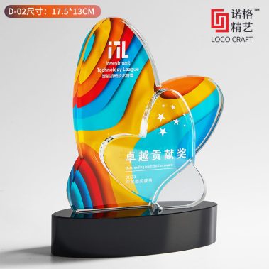 炫彩水晶彩印定制奖牌11