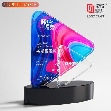 炫彩水晶彩印定制奖牌4