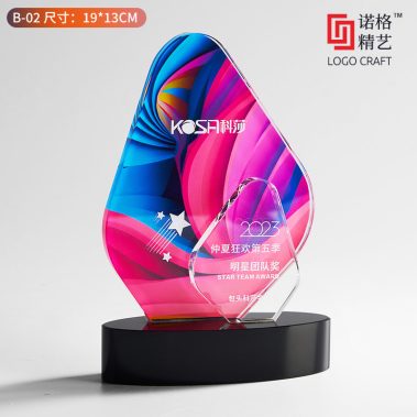 炫彩水晶彩印定制奖牌7