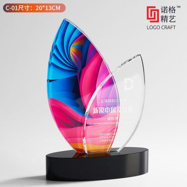 炫彩水晶彩印定制奖牌8