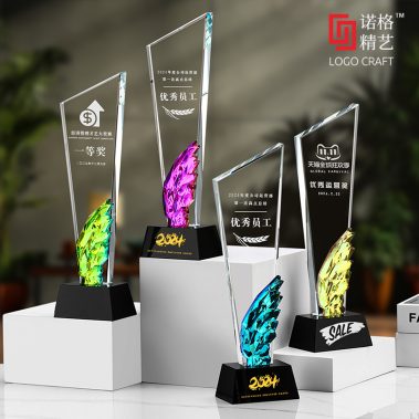 炫彩水晶飞翼定制奖杯6