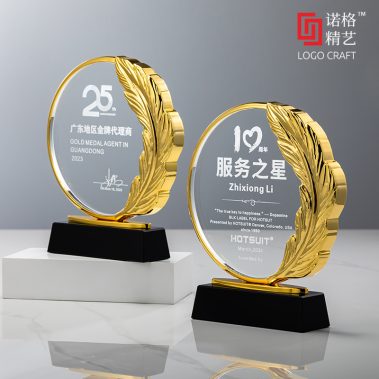 炫彩金属羽毛定制奖牌6