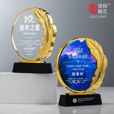 炫彩金属羽毛定制奖牌9