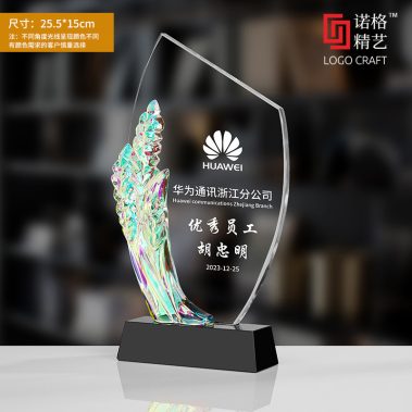 炫彩镭射水晶定制奖杯9