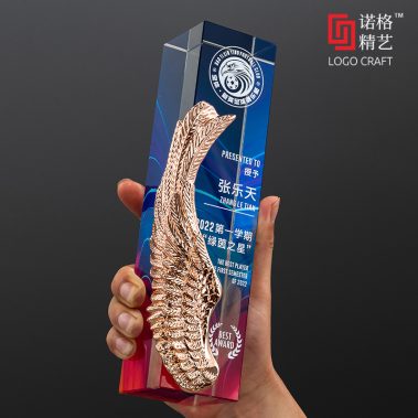 炫彩魔方定制金属水晶奖杯4