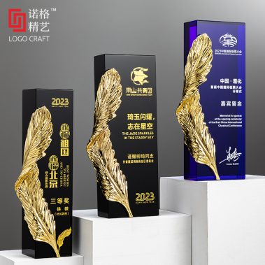 炫彩魔方定制金属水晶奖杯5