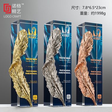 炫彩魔方定制金属水晶奖杯6