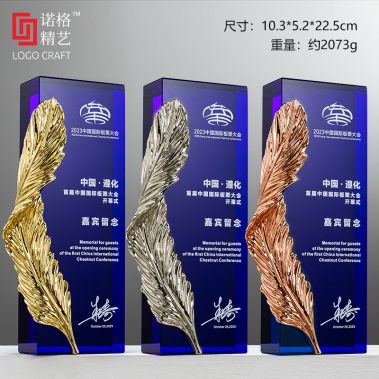 炫彩魔方定制金属水晶奖杯8