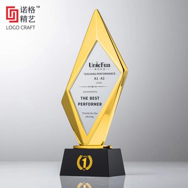独树一帜金属水晶奖杯1