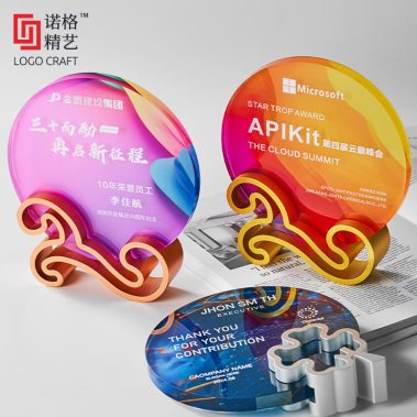祥云定制水晶彩印奖牌10