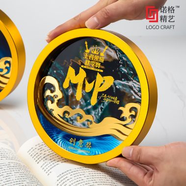 金属彩印定制水晶奖牌7