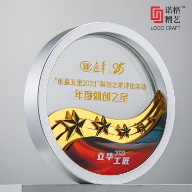 金属彩印定制水晶奖牌8
