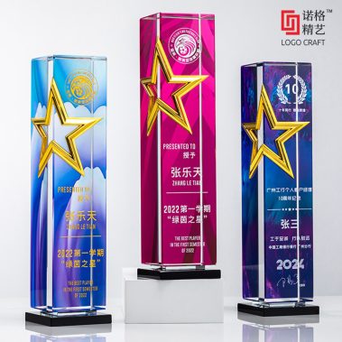 创意金属五星水晶奖杯-2
