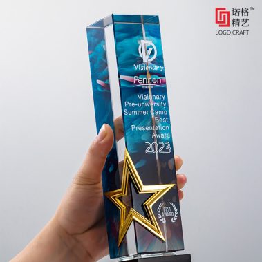 创意金属五星水晶奖杯-3