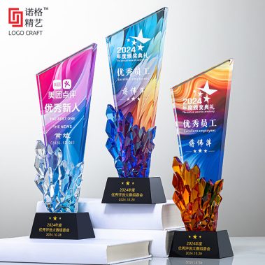 创新钻石水晶彩印奖杯-1