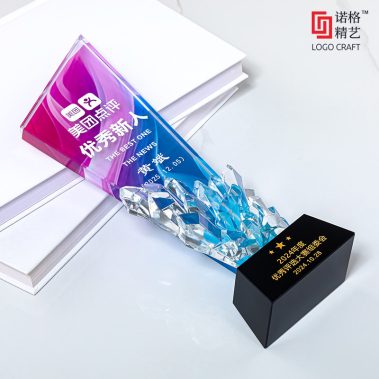 创新钻石水晶彩印奖杯-2