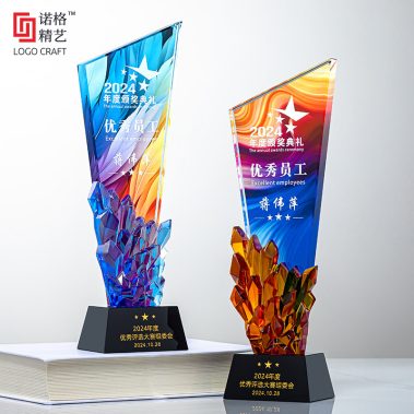 创新钻石水晶彩印奖杯-5