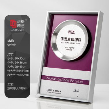方圆之间铝合金定制奖牌-尺寸6