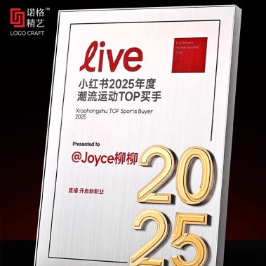 堆金数字铝合金拉丝奖牌-9