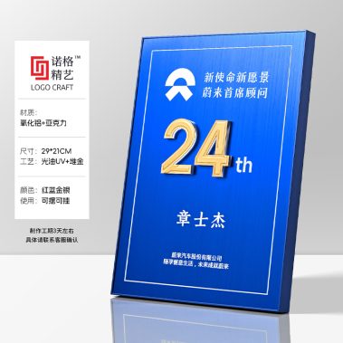 堆金数字铝合金拉丝奖牌-尺寸3