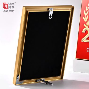 堆金数字铝合金拉丝奖牌-背面