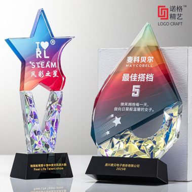 新款镀彩定制水晶奖杯-10