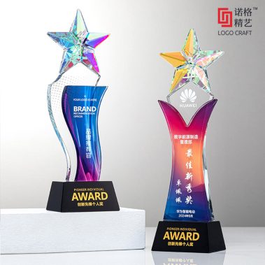 炫彩定制五星水晶奖杯-13