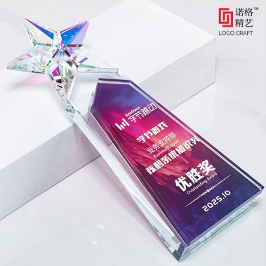 炫彩定制五星水晶奖杯-16