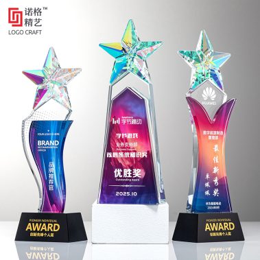 炫彩定制五星水晶奖杯-2