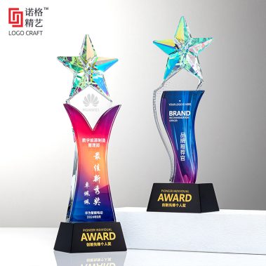炫彩定制五星水晶奖杯-3