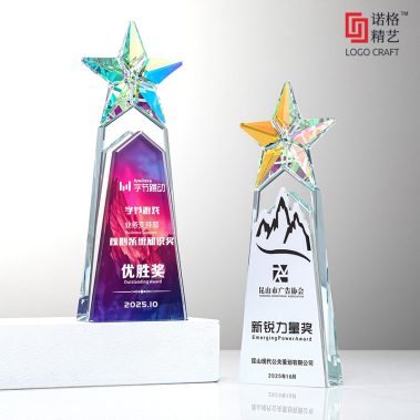 炫彩定制五星水晶奖杯-4