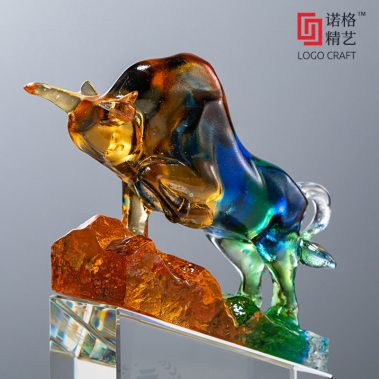 牛马羊鹰定制琉璃奖杯-11