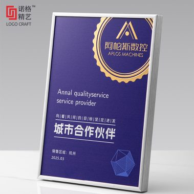 铝合金光油UV堆金奖牌-9