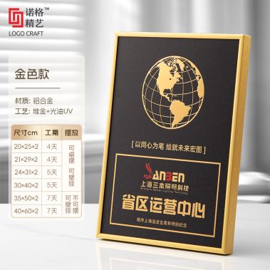 铝合金光油UV堆金奖牌-尺寸4