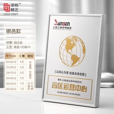 铝合金光油UV堆金奖牌-尺寸5