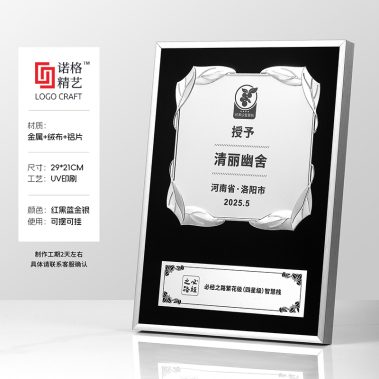 铝框压花丝绒奖牌系列3-尺寸13